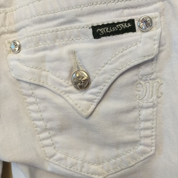 EUC WHITE MISS ME JEANS BOOT CUT SIZE 27 - Picture 4 of 8